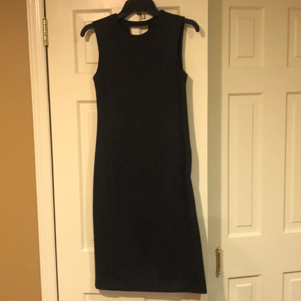Theory Charcoal Stretch Wool sheath dress size 4